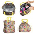 thumbnail image 2 of Pioneer Flower Drawstring Lunch Bag Women - Drawstring Lunch Bag Insulated for Work Office - Stain-Resistant Large Lunchbags for Women with Multi-Pockets, 2 of 6