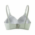 thumbnail image 4 of Women Minimal Simple Wireless Bra Ribbed Soft Thin Cup Gentle Lift Support Adjustable Thin Straps Everyday T-shirt Bra for Small Bust Green, 4 of 5