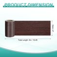 thumbnail image 2 of Uxcell Wood Grain Wallpaper Border 4" x 16.4ft Textured Frame Sticker, Red Wood, 2 of 7