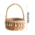 thumbnail image 3 of Safeglitz Woven Wicker Storage Basket with Handles–Doubles As Wedding Flower Girl Baskets And Laundry Baskets, Rustic Decorative Piece,(Large) Rattan Handheld Flower Basket, 3 of 9