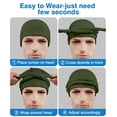 thumbnail image 3 of Silk Bonnet for Sleeping Women, Upgraded Satin Lined Halo, Sleeping Bonnet Headwraps for Hair Loss, Dual Use Day & Night Fitted Wrap & Hair Protection, Khaki(24in or More), 3 of 7