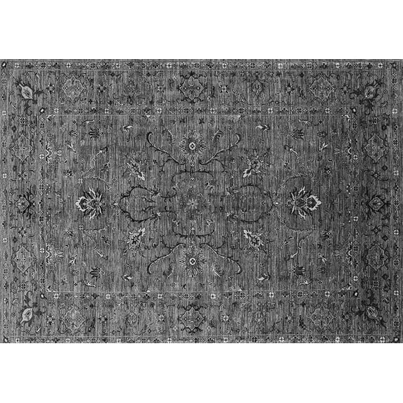 Ahgly Company Indoor Rectangle Oriental Gray Traditional Area Rugs, 7' x 10'