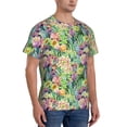 thumbnail image 2 of Vsdgher Watercolor Blooming Cactus Print Men's Dry Fit Mesh Athletic Shirts Moisture Wicking Tennis T-Shirt Tops, 2 of 9