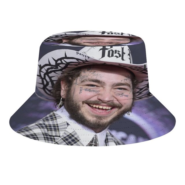 Posty Austin Post Malone Sombrero bucket para adultos, gorra de protección solar, sombrero de pescador plegable para viajes al aire libre, pesca y actividades de verano