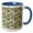 Blue/White, variant on 3drose, Pretty Light Green Image of Watercolor Cactus Pattern, 11oz Two-tone Red Mug