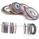 thumbnail image 2 of 4sets 30pcs Nail Art Striping Tapes Self Adhesive Nail Stickers for Creative Manicure Home Use Widths Colors Each 30pcs4, 2 of 5