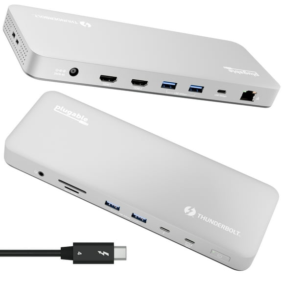Plugable Thunderbolt 4 and USB4 Dual HDMI Display Docking Station