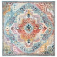 thumbnail image 2 of SAFAVIEH Crystal Debra Southwestern Area Rug, Teal/Orange, 10' x 10' Square, 2 of 12