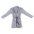 thumbnail image 3 of MesaSe Men Bath Robe Kimono Fleece Bathrobe Nightgown Spa Sleepwear Black M, 3 of 5
