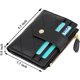 thumbnail image 2 of 1 Uds. Cartera pequeña y compacta para mujer, cartera de piel sintética, 8 tarjeteros con bolsillo con cremallera, monedero negro JM, 2 of 5
