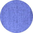 thumbnail image 1 of Ahgly Company Indoor Round Oriental Blue Industrial Area Rugs, 7' Round, 1 of 4