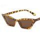 thumbnail image 4 of Women Vintage Triangle Mirrored Sunglasses Eyewear Designer Red Gray, 4 of 5