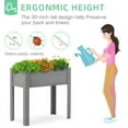 thumbnail image 4 of 31x31x16 inch Raised Garden Bed with Legs, Elevated Wooden Planter Box for Outdoor Plants Flowers Fruits Vegetable Herb Growing, 4 of 6