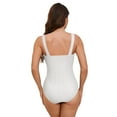 thumbnail image 3 of Xudanell Maternity Bikini One Piece Swimsuit Sheer Mesh Maternity Midriff-baring Bathing Suits Suit Swimwear Sexy&nbsp;Bathing&nbsp;Suit (White,M), 3 of 9