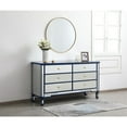 thumbnail image 3 of Elegant Decor 60 inch mirrored 6 drawer chest in blue, 3 of 10