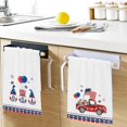 thumbnail image 2 of zeyuuu Happy 4th of July Kitchen Towels Dish Towels Set of 2, 18x26 Inch Red Truck Gnome Kitchen Decor Drying Dishcloth, Festival Airball Firework Independence Day Gnome Decoration Hand Towels, 2 of 6