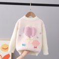 thumbnail image 2 of Kaemgyyd Toddler Baby Girl Knit Sweater Cute Fashion Crewneck Pullover Sweatshirt Trendy Bow Tops Warm Fall Winter Clothes 3-7 T, 2 of 3