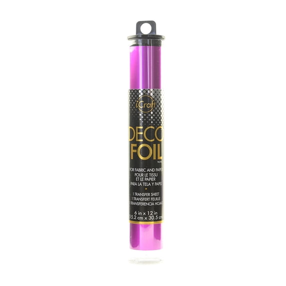 iCraft Deco Foil 6 in. x 12 in., sheet, magenta (pack of 6)