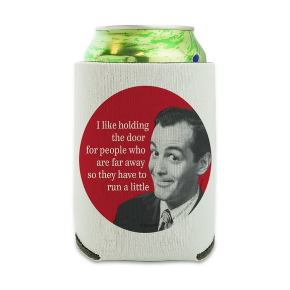 I Like Holding the Door for People Who are Far Away so They Have to Run a Little Funny Humor Can Cooler - Drink Sleeve Hugger Collapsible Insulator - Beverage Insulated Holder