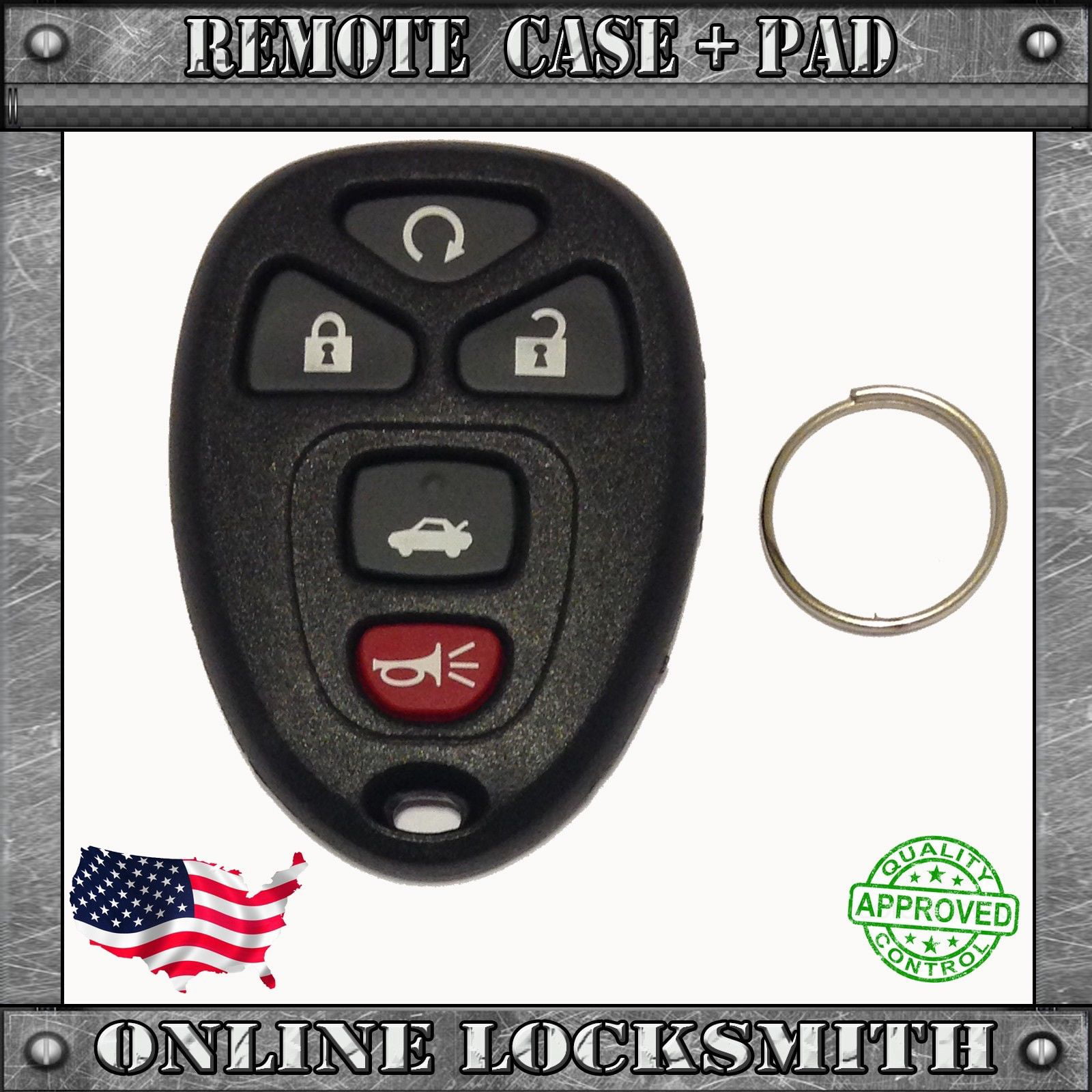 keyless entry remote for GM 22733524 new case button pad for key fob car control 
