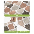 thumbnail image 4 of Ombre Brown Geometric Plaid Retro Abstract Morocco Gingham Bar Stool Covers Set of 2, Stretch Bar Chair Covers with Backs, Removable Pub Counter Height Chair Cover for Kitchen Dining Room Cafe, 4 of 7