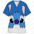 thumbnail image 3 of Uniforme clínico de enfermera de Disney Star Baby Stitch, uniforme de enfermera informal para mujer, uniforme de enfermera de manga corta con cuello en V, uniforme superior, 3 of 5