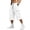 White #067, variant on Long Shorts for Men Casual Summer Sweat Cargo Shorts Lightweight Below the Knee Shorts with Multi Pockets 3/4 Pants, 2XL