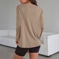 thumbnail image 7 of SUNBS T Shirts for Women Oversized Long Sleeve Basic Crewneck Tee Fall Winter Casual Blouses, Sizes S-3XL, 7 of 7