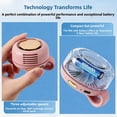 thumbnail image 4 of Portable Waist Clip Fan Rechargeable Mini Bladeless Handheld Fan with Buckle Small Cyclone Personal Cooling Fan for Outdoor Travel Camping Office Pink, 4 of 7