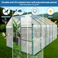 thumbnail image 3 of Noble House Serre en Polycarbonate 6 X 12 Pi avec Base Surélevée et Ancres, Cadre en Aluminium Robuste, Vert, 3 of 9