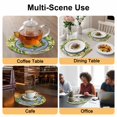 thumbnail image 2 of Lemon Floral Summer Round 15 Inch Placemats Set of 4, Yellow Plaid Leaves Flower HeatResistant Non Slip Place Mats for Dining Table, Wipeable Braided Kitchen Table Mats for Housewarming, 2 of 9