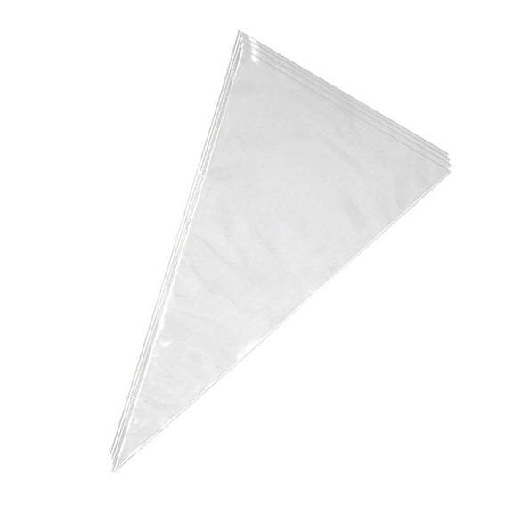Minkissy 100Pcs Disposable Pastry Bags White Food Grade Plastic Baking Decorating Tools for Cake Cookie Icing