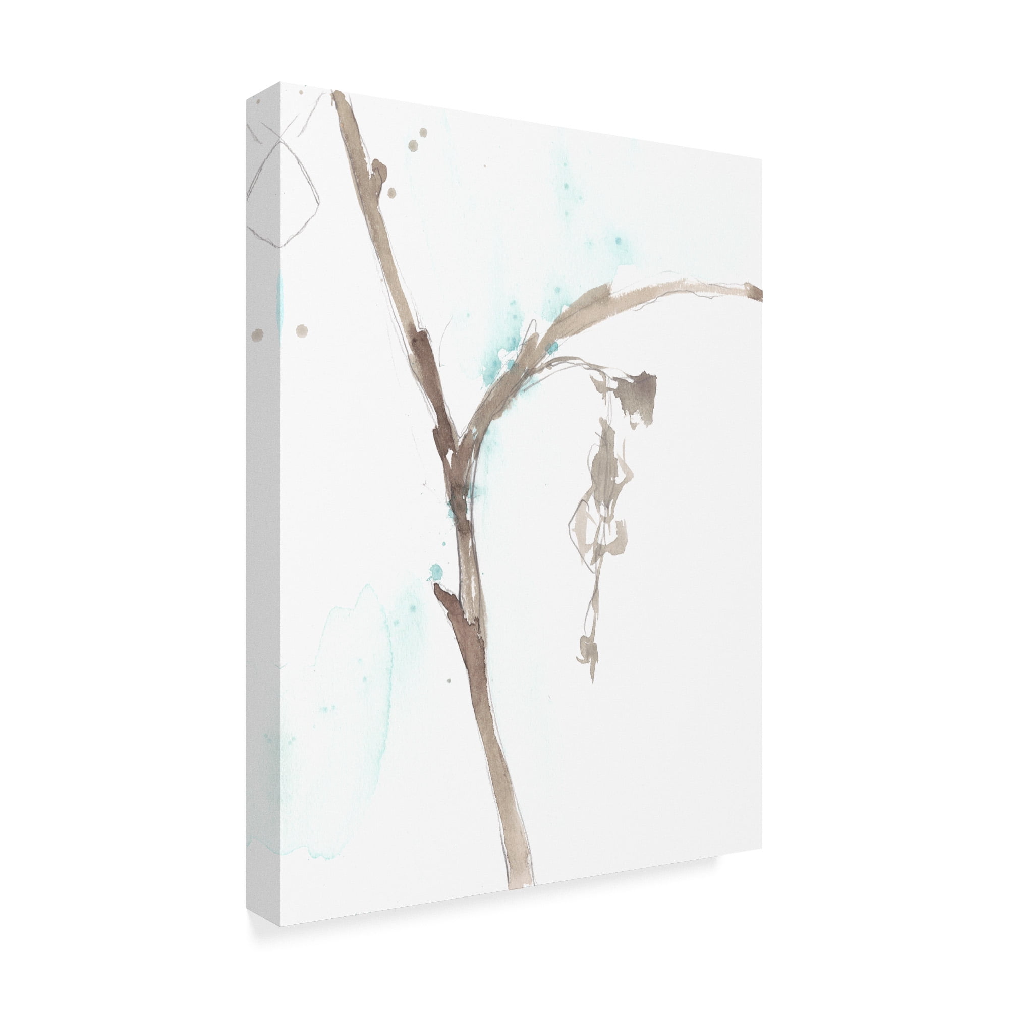 Trademark Fine Art 'Ginkgo on Dusty Teal VIII' Canvas Art by Jennifer Goldberger