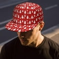 thumbnail image 6 of Custom Christmas Printed Flat Baseball Cap – Adjustable Snapback Hat with Flat Bill, Breathable and Durable, Personalized Design for Sports, Travel & Daily Wear, 6 of 6