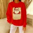 thumbnail image 5 of Craaazy Christmas Sweatshirts for Women Loose Long Sleeve Graphic Santa Claus Print Xmas Shirts Gifts, 5 of 8