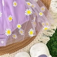 thumbnail image 6 of Gubotare Baby Dresses Baby Girl Lace Romper Baby Tulle Dress Romper Flowers Bodysuit Spring Summer Festival Clothes with Headband 0 3 6 9 12 18 24 Months (Purple,Size 6-9 Months), 6 of 7