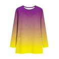 thumbnail image 6 of Wowcloth Women's Ombre Long Sleeve Top, Casual Loose Fit with Pockets for Daily Wear and Travel, 6 of 7