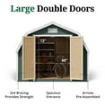 thumbnail image 4 of Little Cottage Co. 10x18 Classic Gambrel Barn with 4 ft. Sidewalls and Floor, Outdoor Wood Storage Shed Do-It-Yourself Precut Kit, 4 of 14