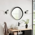 thumbnail image 4 of Danya B. Sonya 24-inch Contemporary Asymmetrical Round Wall Mirror with Raised Black Iron Frame, 4 of 10