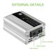 thumbnail image 5 of Riwesomey Convertidor de inversor de coche Convertidor de inversor de corriente de coche DC 12V a AC 220V 200W con salida USB 5V Adaptador de viaje Vehículos, repuestos y accesorios Mis Riwesomey VI007043-00, 5 of 6