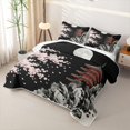 thumbnail image 3 of Homewish Pink Cherry Blossom Twin Quilt Set,Japanese Landscape Twin Coverlet Set,Black Pink,2-Piece, 3 of 7