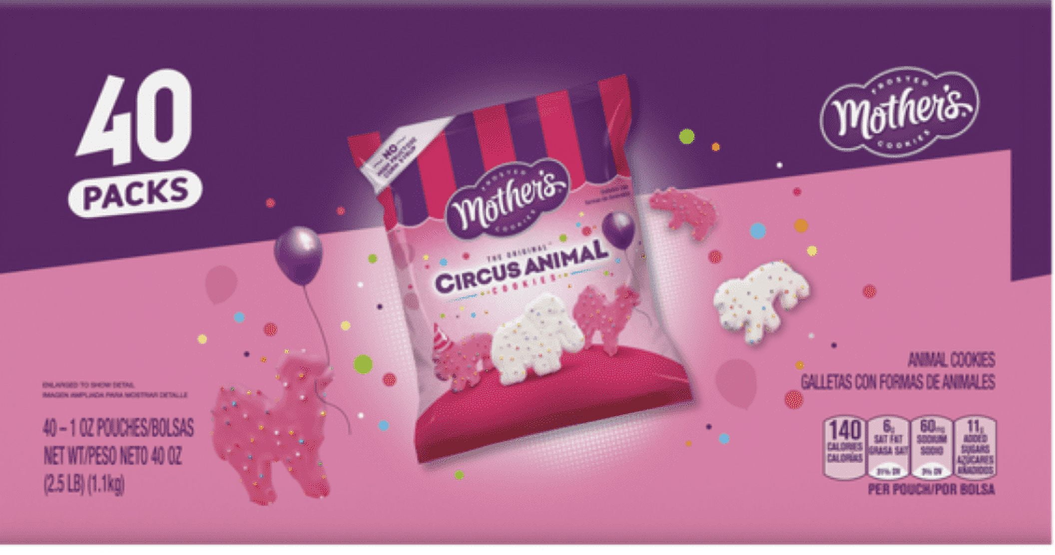 Mother's Original Frosted Circus Animal Cookies, 1 oz, 40 ct