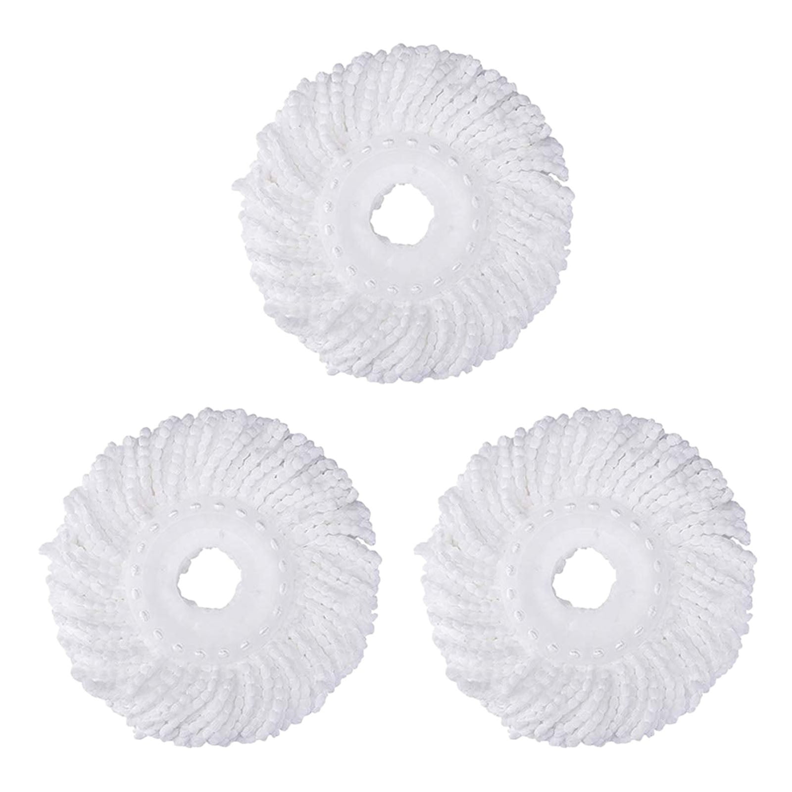 3 Replacement Mop Micro Head for 360° Spin Replacement Mop Head Round Shape Standard Size