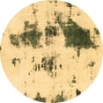 thumbnail image 1 of Ahgly Company Indoor Round Abstract Brown Modern Area Rugs, 3' Round, 1 of 4