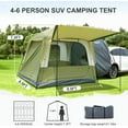 thumbnail image 4 of MOPHOTO SUV Tents for Camping 4 People, PU 3000mm Waterproof SUV Tent Attachment Tailgate Tent for Car Jeep Van, Spacious Space 8.2'L x 8.2'W x 7.2'H with 2 Awnings & Double Door, 4 of 9