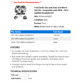 thumbnail image 2 of Front Brake Pad and Rotor and Wheel Hub Kit - Compatible with 2008 - 2013 Cadillac Escalade EXT 2009 2010 2011 2012, 2 of 2