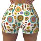 thumbnail image 2 of Balery Beautiful African Womens Pantalones cortos de entrenamiento estampados para mujer, sin costuras, ajustados, para gimnasio, yoga, correr, deportes, ejercicio activo, fitness.-Large, 2 of 8