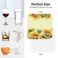 thumbnail image 6 of Vsdgher Sunflowers On A Yellow Background Leather Coasters for Drinks, Durable Drink Coasters 4 Set for Tabletop Protection, Luxurious Home Décor and Housewarming Gift ( {designName})Square, 6 of 6