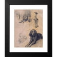 thumbnail image 2 of Santiago Rusiñol 14x18 Black Modern Framed Museum Art Print Titled - Figure Studies and Study of Dog (circa 1883), 2 of 5