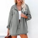 thumbnail image 1 of Puntoco Mujeres Damas Sólido Turn Down Collar Chaqueta Bolsillo Manga Larga Abrigo Prendas de Vestir Exteriores Flash Picks Puntoco Puntoco-6770, 1 of 9
